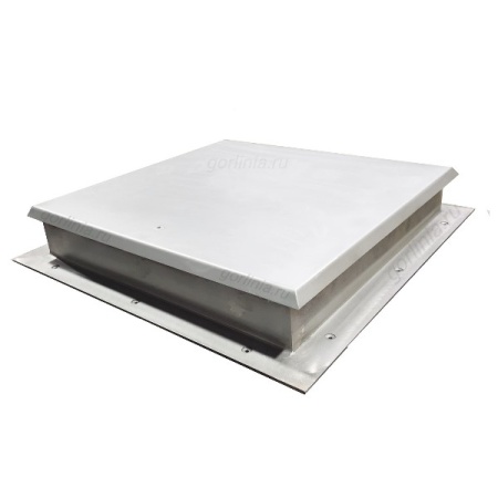 Люк кровельный ЛКР из нержавеющей стали - вид сверху закрытая крышка