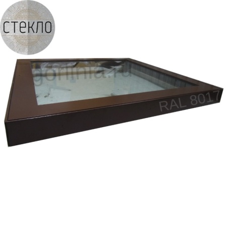 Модель стеклянного напольного люка Стеклогор 700х700*63