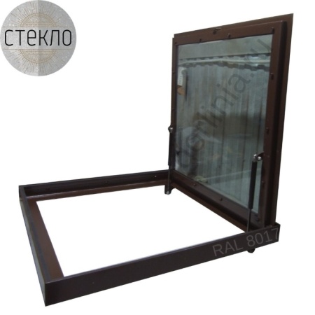 Модель стеклянного напольного люка Стеклогор 700х700*63