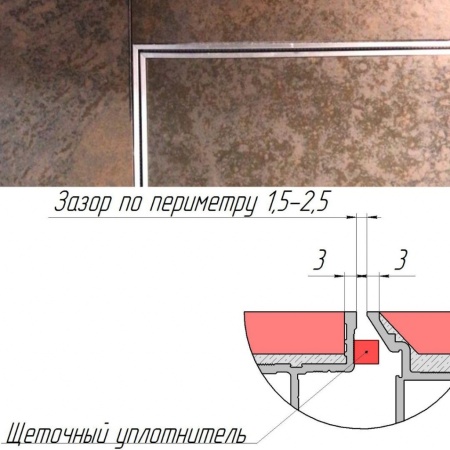 Люк-дверь Техно под плитку 800*2000п Техно под плитку 800*2000п