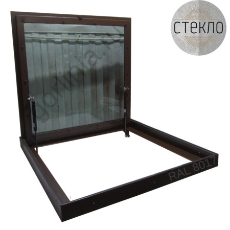 Модель стеклянного напольного люка Стеклогор 1200х1200*75